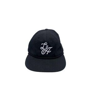 Late Sunday Afternoon Venice CA Snapback Hat Mens Black Rope Flat Bill Cap